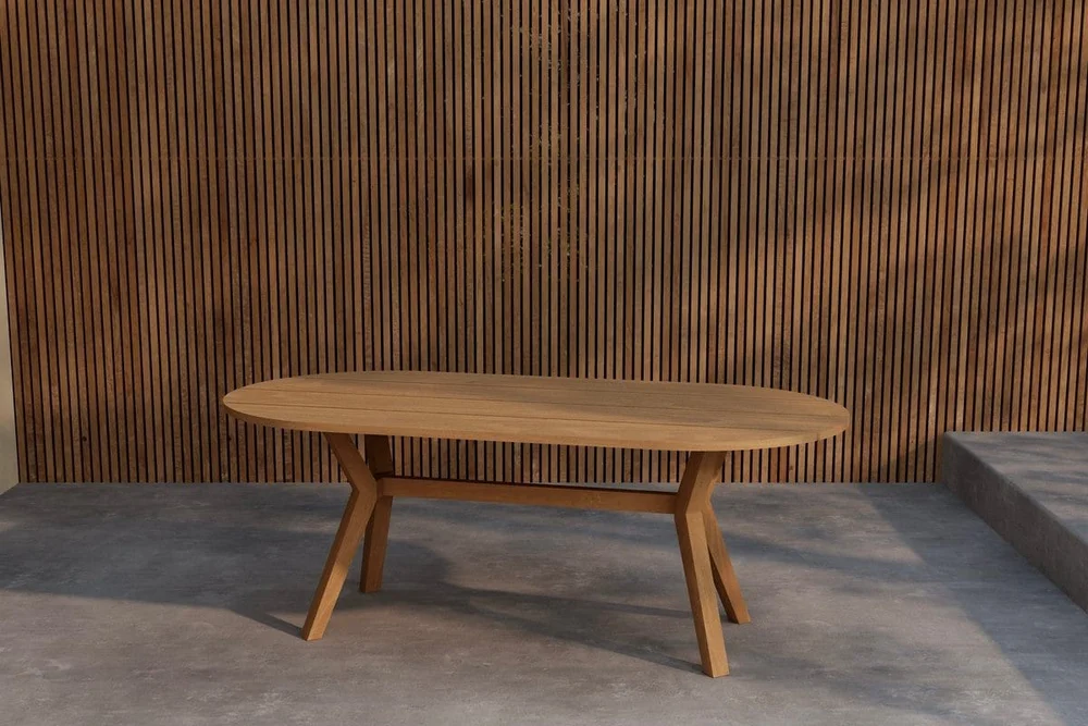 Kenya ovalt spisebord 200 cm utendørs v:7795257