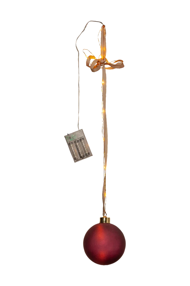 Dekor Bliss 10 cm – Rød – Belysning | m v:5026973 Dekor Bliss 10 cm – Rød – Belysning | m v:5026973