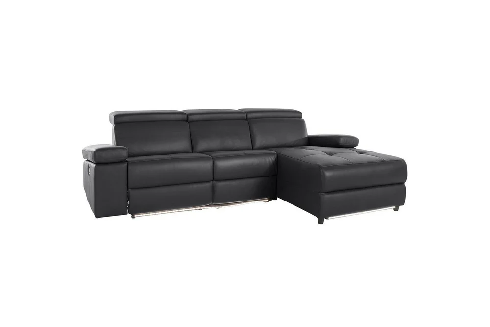Hjørnesofa 3-seter Rayland Svart, PU, Høyre Elektrisk Recliner v:2389506 Hjørnesofa 3-seter Rayland Svart, PU, Høyre Elektrisk Recliner v:2389506