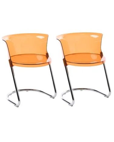 Sett med 2 spisestoler OSHKOSH Oransje v:9826503