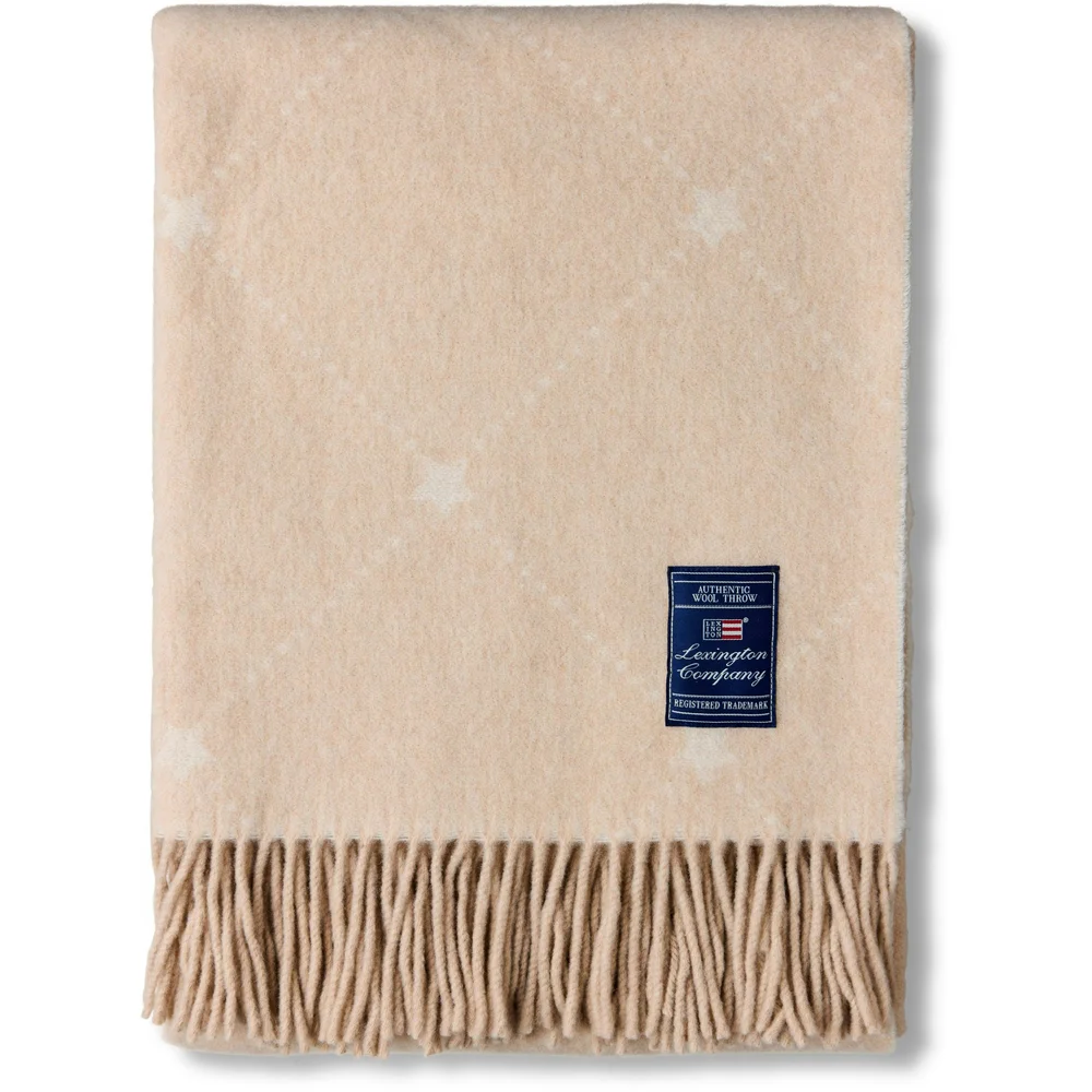 Signature Star Pledd 130x170 cm, Hvit / Beige v:5678545