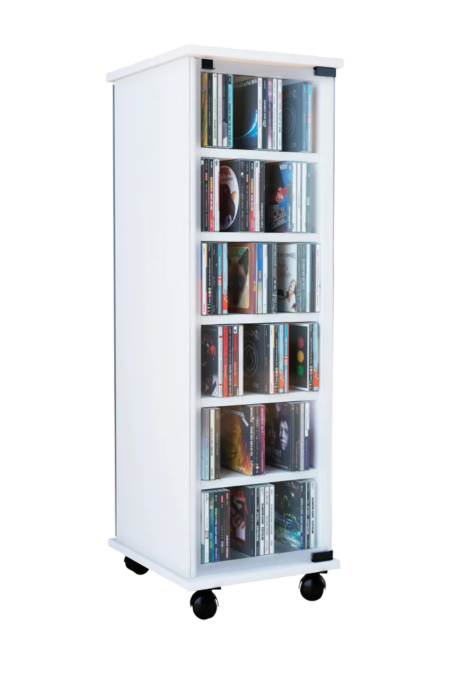 Cd/DVD-tårn Valenza for 150 Cd's – Hvit m v:5118715 Cd/DVD-tårn Valenza for 150 Cd's – Hvit m v:5118715