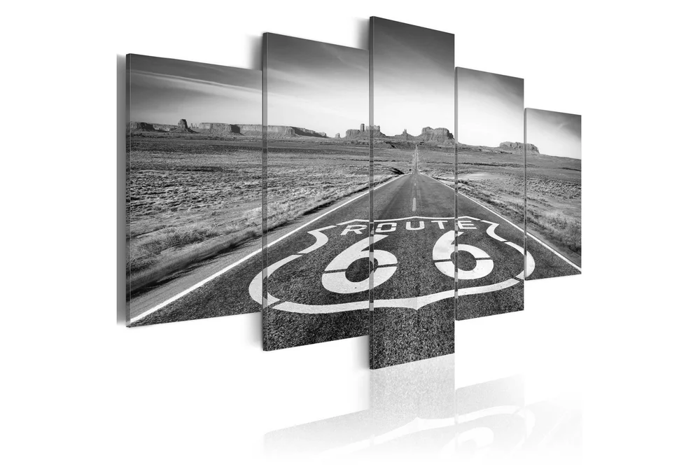 Bilde Route 66 Black And White 100x50 v:1008405