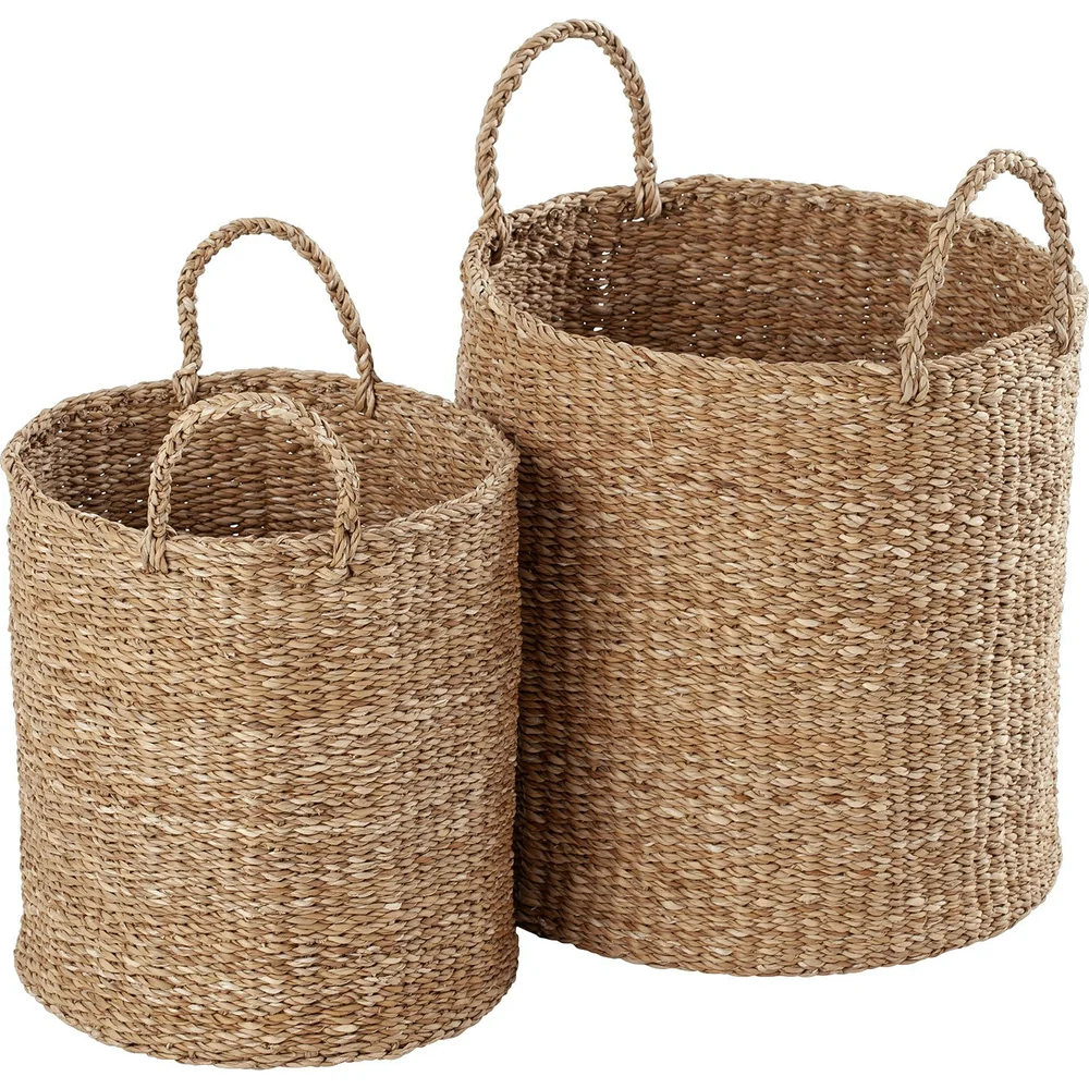 Esther Kurv Sylinder Med Håndtak 2-pk, Naturlig v:6983811 Esther Kurv Sylinder Med Håndtak 2-pk, Naturlig v:6983811