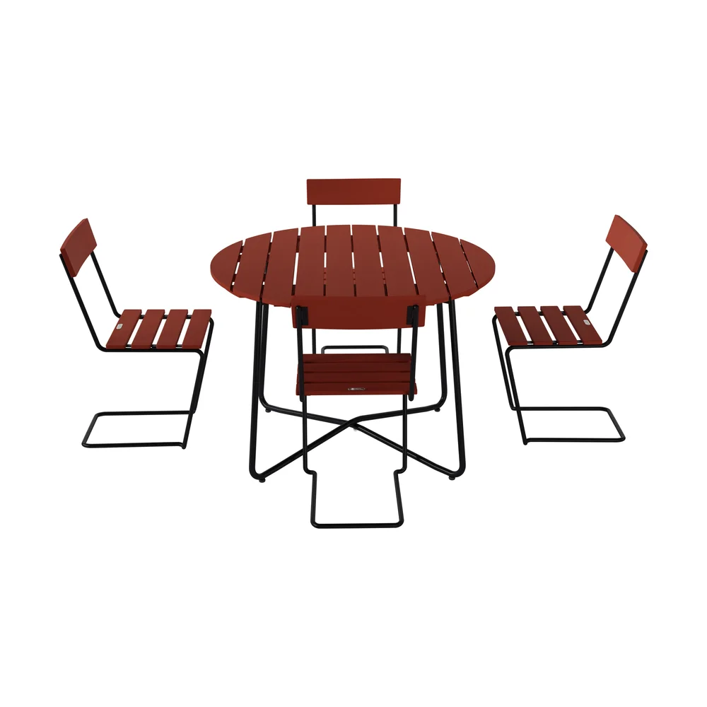 9A spisebord Ø100 cm + 4 Stol 1 v:989036 9A spisebord Ø100 cm + 4 Stol 1 v:989036
