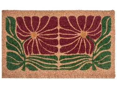 Dørmatte TANALIAN Flerfarget 45 x 75 cm Blomst Kokosfiber v:3531689