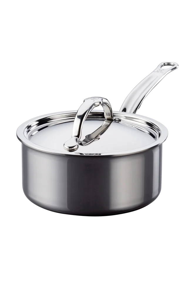 Kasserolle med lokk Hestan NanoBond 16 cm / 1,4 liter – Krom – Kjøkken & husholdning | m v:5236251