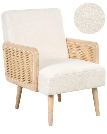 Lenestol HOJBY Bouclé Off white v:3014778