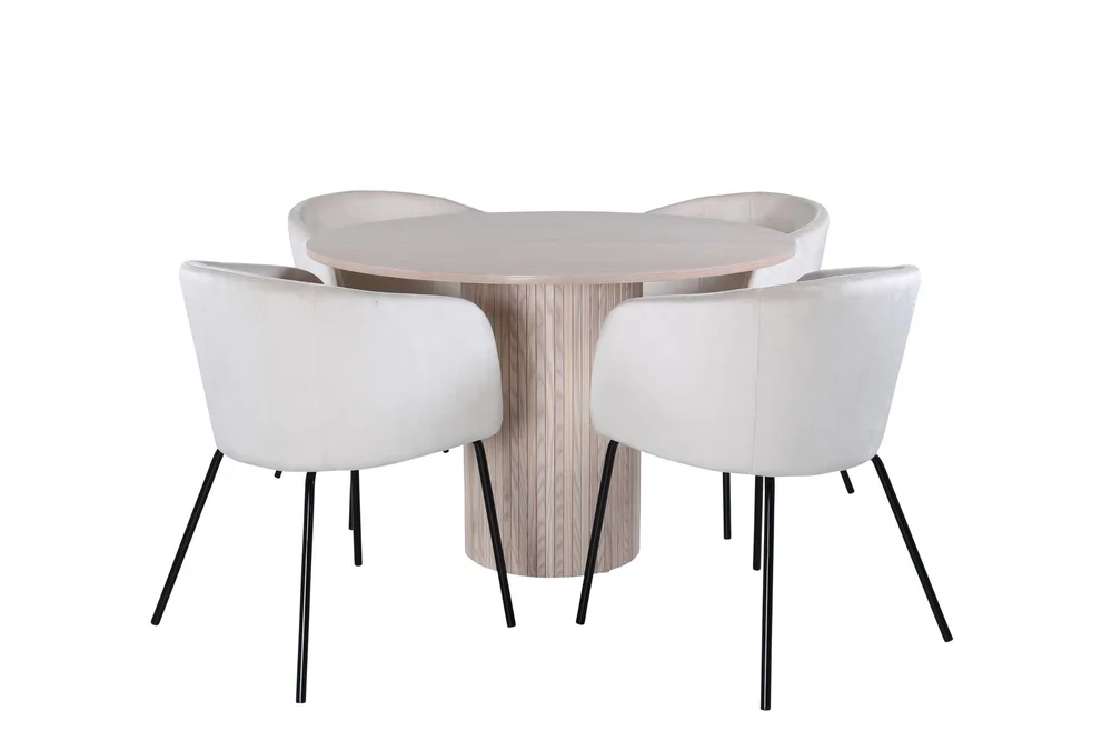 Bianca Matgruppe 110 cm Rund med 4 Berit stoler v:5666665 Bianca Matgruppe 110 cm Rund med 4 Berit stoler v:5666665