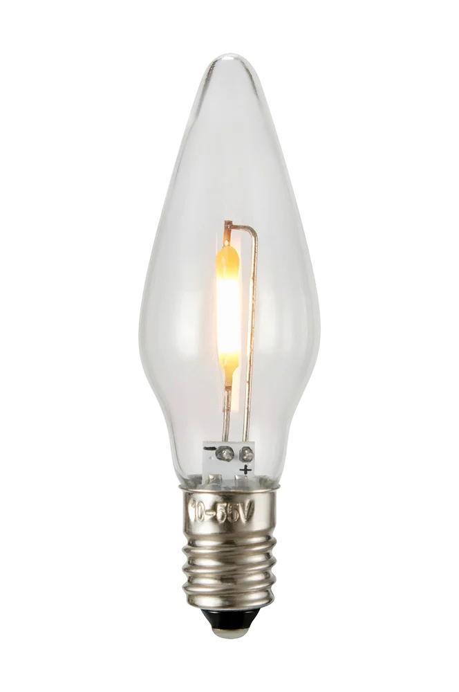 Pære Filament 7-P 10-55V 0,5W E10 LED – Transparent – Belysning | m v:8767403 Pære Filament 7-P 10-55V 0,5W E10 LED – Transparent – Belysning | m v:8767403