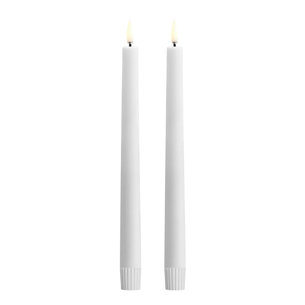 LED Kronelys 25,5 cm 2-pk, Nordic White v:9633782