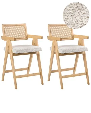 Sett med 2 barstoler AVA Heltre Lysebrun/beige v:2377730 Sett med 2 barstoler AVA Heltre Lysebrun/beige v:2377730