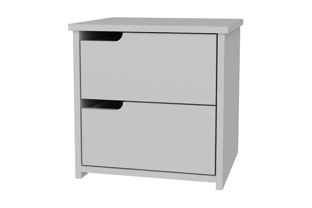 Hejde Nattbord 40 cm med Oppbevaring 2 Skuffer v:6390953