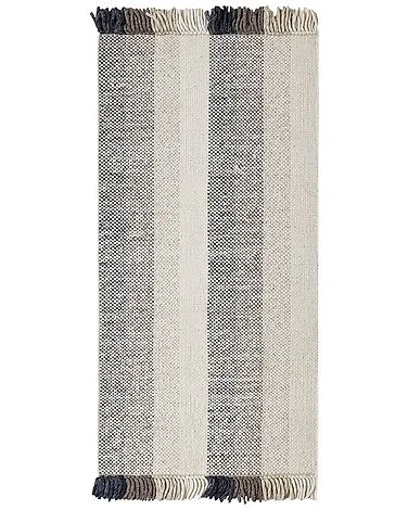 Teppe EMIRLER Hvit 80 x 150 cm Ull v:9303801