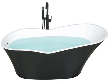 Frittstående badekar DULCINA 170 x 80 cm Svart/hvit v:7739729 Frittstående badekar DULCINA 170 x 80 cm Svart/hvit v:7739729