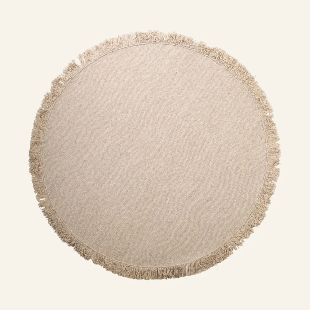 Rundt teppe lys beige – ø250 cm v:7661179 Rundt teppe lys beige – ø250 cm v:7661179