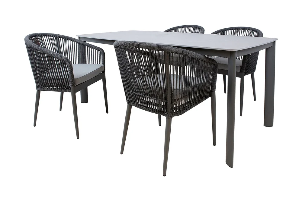 Ecco Spisegruppe med 4 Stoler v:3965100 Ecco Spisegruppe med 4 Stoler v:3965100
