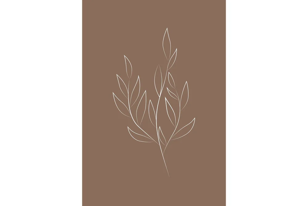 Poster Drawed leaf 21x30 cm v:2461226