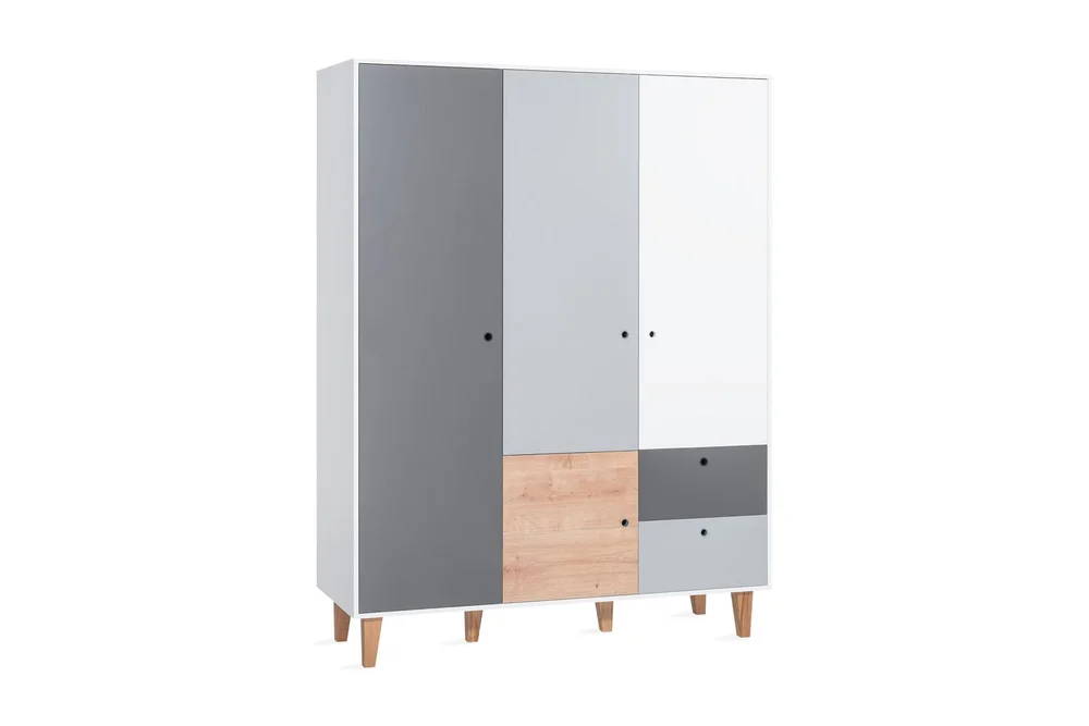 Concept Garderobe Hvit / Mørkegrå / Natur v:2489060