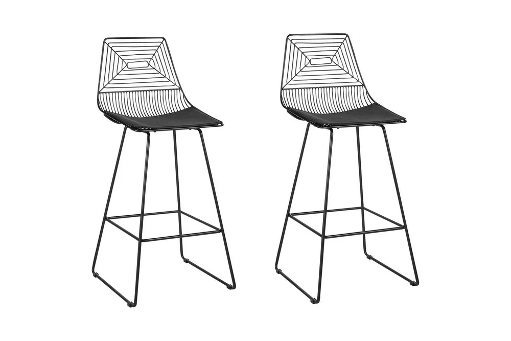 Barstol Beliani Bisbee set om 2 Guld-Svart Black v:4755609 Barstol Beliani Bisbee set om 2 Guld-Svart Black v:4755609