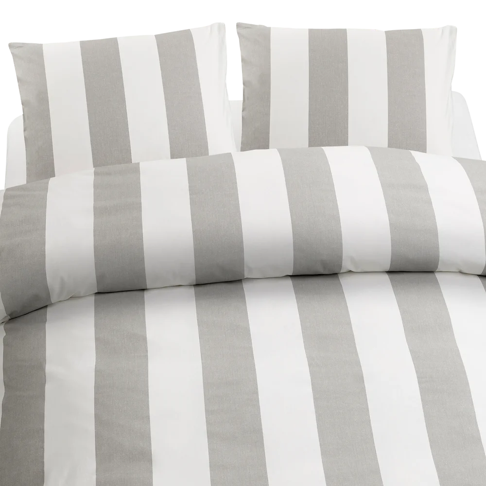 3-Delt Sett Block Stripe Dobbelt – Grå – Tekstiler | m v:7904564 3-Delt Sett Block Stripe Dobbelt – Grå – Tekstiler | m v:7904564