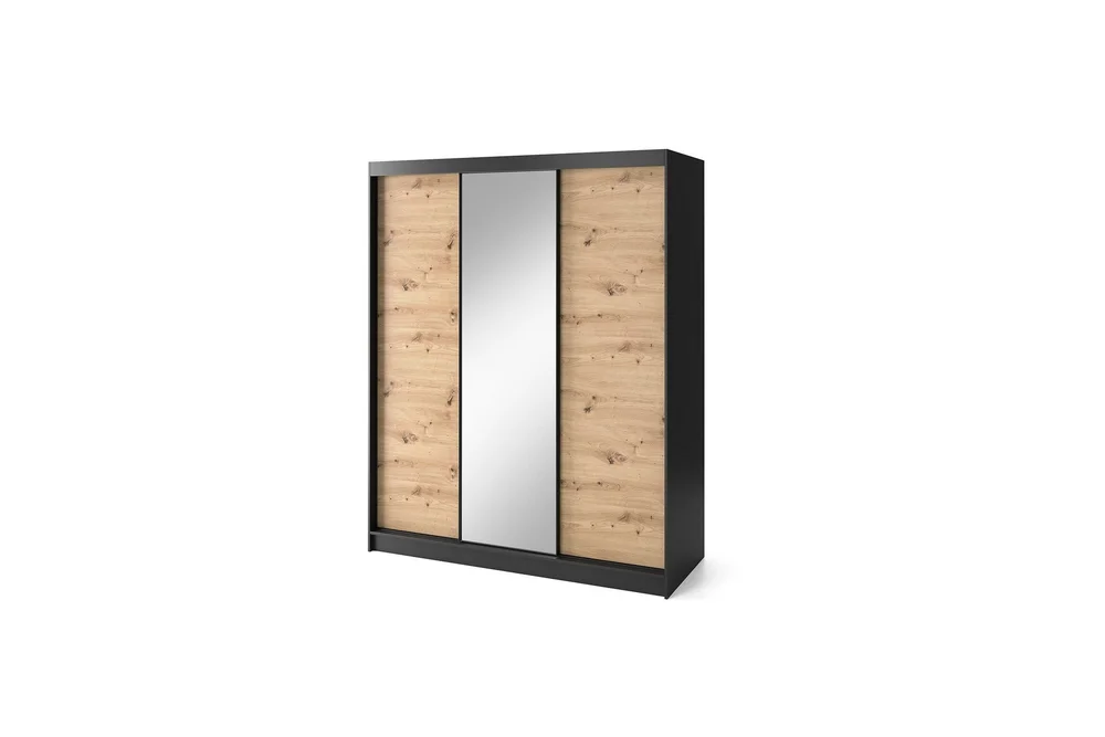 Esville Garderobe med Speil 120x220 cm v:5754452