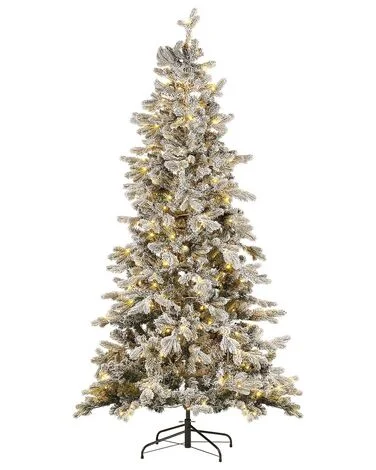 Kunstig juletre med snø LED TATLOW 210 cm Grønn v:9915146