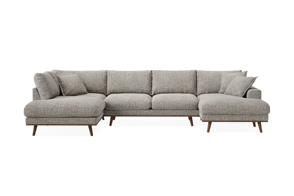 Copenhagen Premium 5-personers Venstrevendt U-formet Dyb Sofa med Divan og Chaiselong i Chenille v:8978895