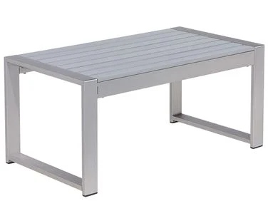 Sofabord til hagen SALERNO 90 cm 50 cm Metall Lysegrå v:7510821