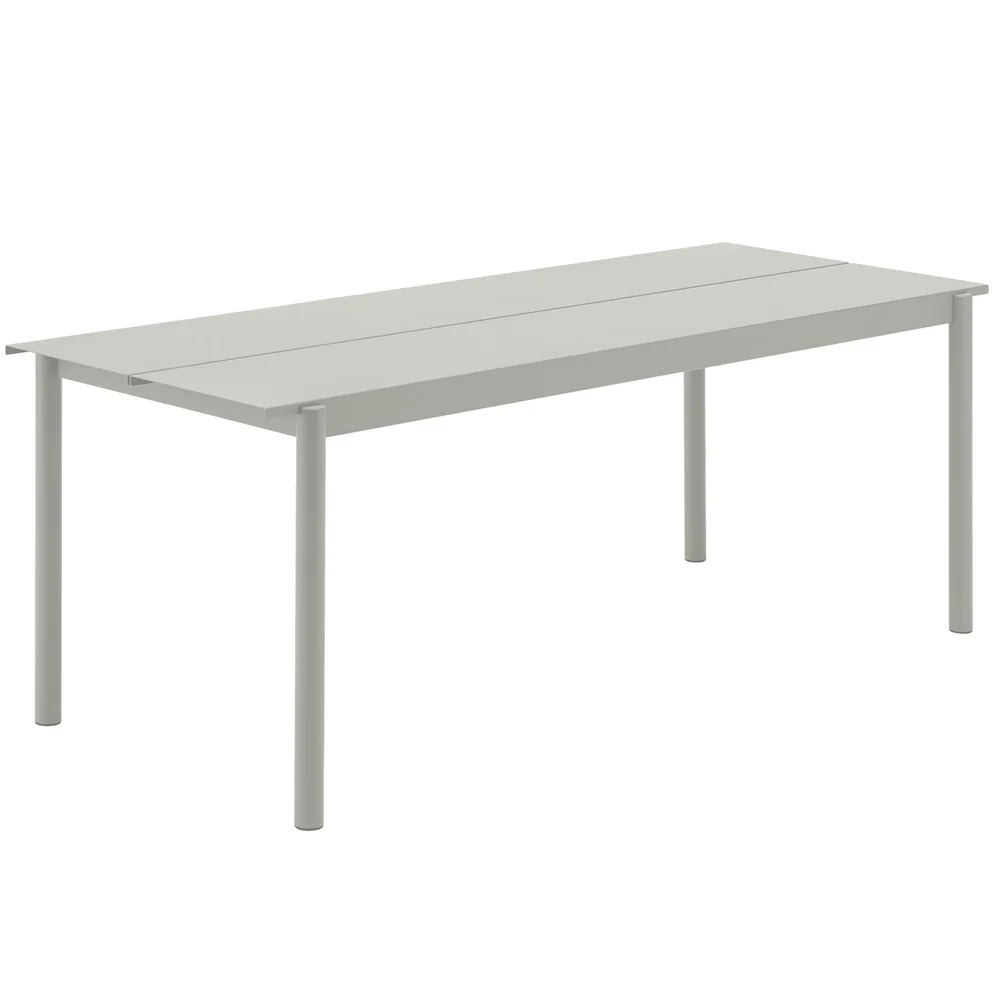 Linear Bord Stål 75×200 cm, Grå v:3308740 Linear Bord Stål 75×200 cm, Grå v:3308740