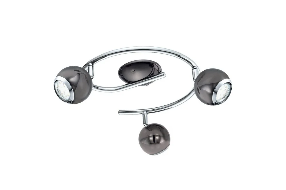 Spotlight Eglo Bimeda med 3 Lamper Nikkel-Nero, Krom v:1460553 Spotlight Eglo Bimeda med 3 Lamper Nikkel-Nero, Krom v:1460553
