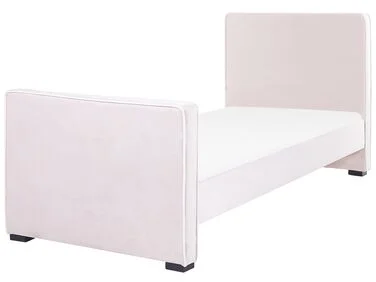 Barneseng Fløyel TEENIE 90 x 200 cm Pastellrosa v:3107837 Barneseng Fløyel TEENIE 90 x 200 cm Pastellrosa v:3107837