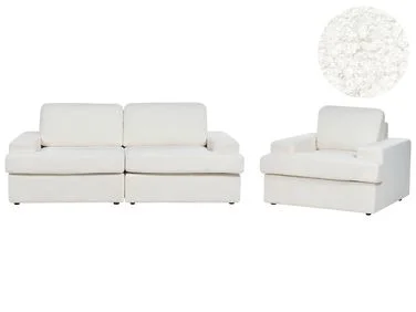 Sofagruppe 4-seters ALLA Bouclé Off white v:194487 Sofagruppe 4-seters ALLA Bouclé Off white v:194487