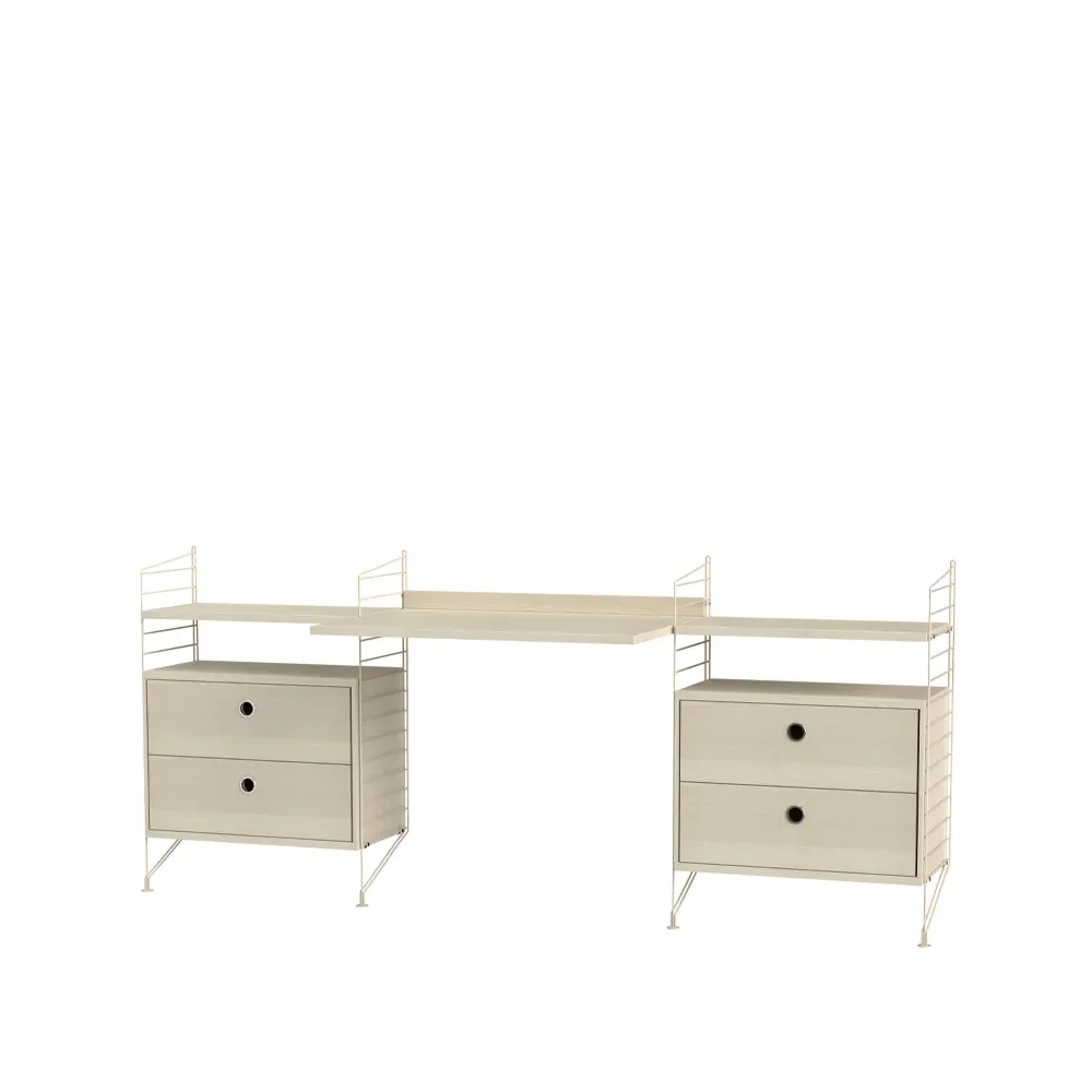 String kontor ask & beige - Kombinasjon C" v:2577769