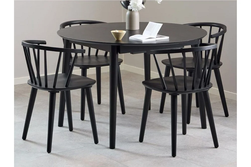 Grasonville Uttrekkbar Spisegruppe 115-154 Cm + 4 Spisestuestoler v:1270549