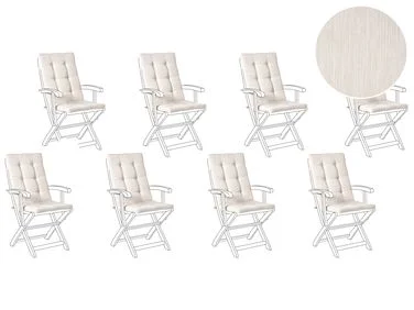 Sett med 8 rygg-/seteputer MAUI PREMIUM Lys beige v:7962236