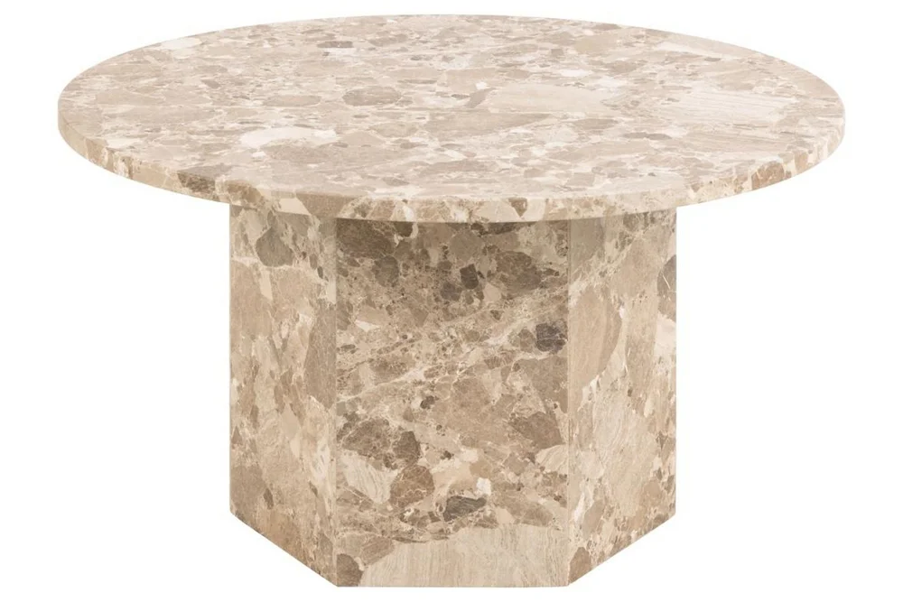 Prisa Rundt Sofabord i Marmorstein 80 cm v:5752435