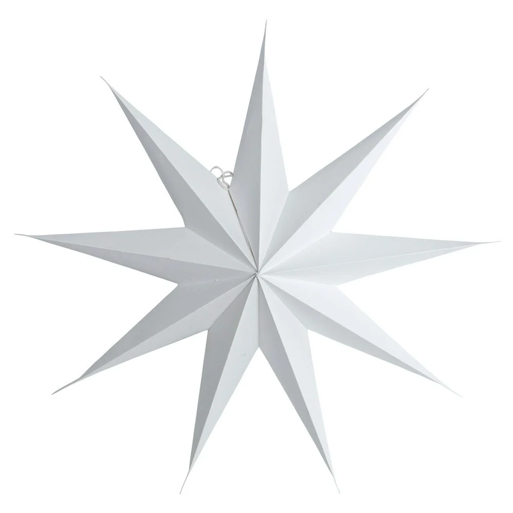 Star Papirstjerne 9 Spisser 45 cm, Hvit v:1333486 Star Papirstjerne 9 Spisser 45 cm, Hvit v:1333486
