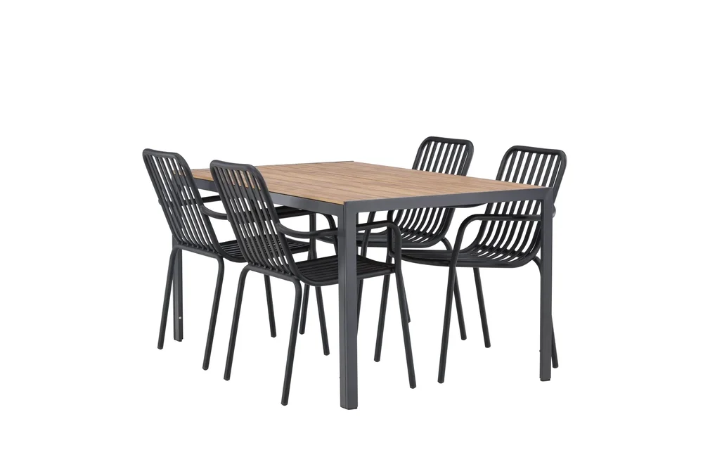 Break Spisegruppe 150 cm + 4 Peking Karmstoler v:3720358
