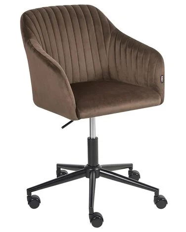 Kontorstol VENICE Fløyel Brun v:2728125
