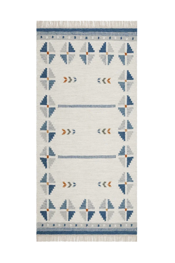 Teppe i ull Avesta - Blå - Tepper | m v:4804921