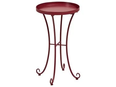 Utendørs sidebord CAVINIA 40 cm 40 cm Metall Burgunder v:965488