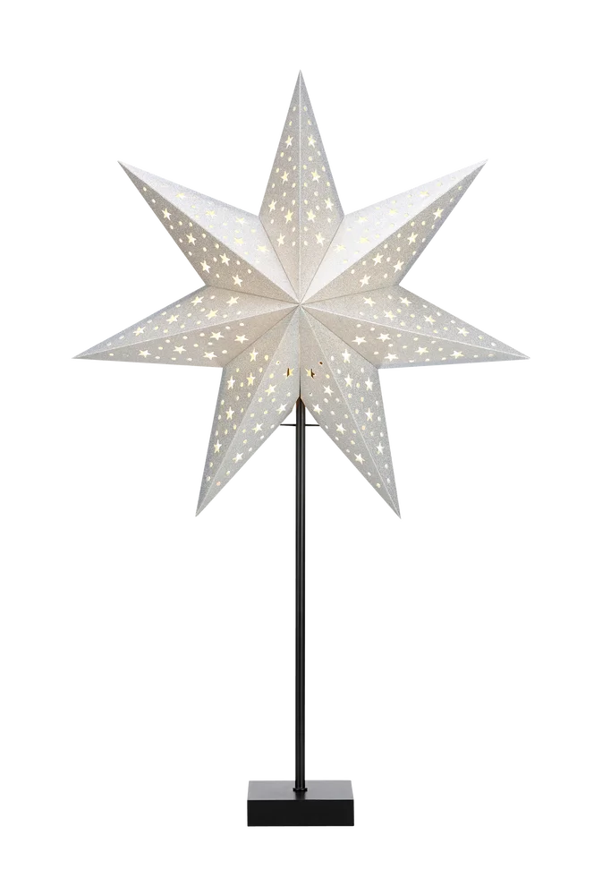 Bordstjerne Solvalla 69 cm – Sølv – Belysning | m v:5629105