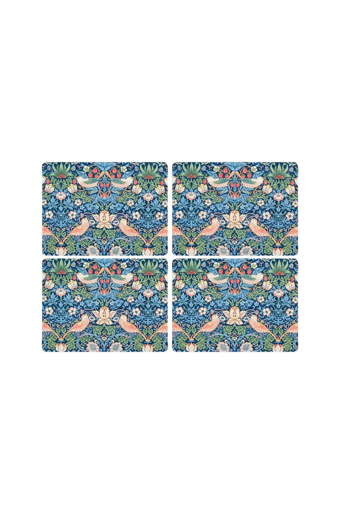 Bordbrikker Morris & Co Strawberry Thief Blue 4-pk – Flerfarget – Tekstiler | m v:9542750 Bordbrikker Morris & Co Strawberry Thief Blue 4-pk – Flerfarget – Tekstiler | m v:9542750