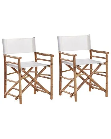 Sett med 2 hagestoler MOLISE Bambus Brun v:2914615