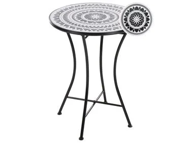Bistrobord COMISO 60 cm 60 cm Metall Svart/hvit v:6135408 Bistrobord COMISO 60 cm 60 cm Metall Svart/hvit v:6135408