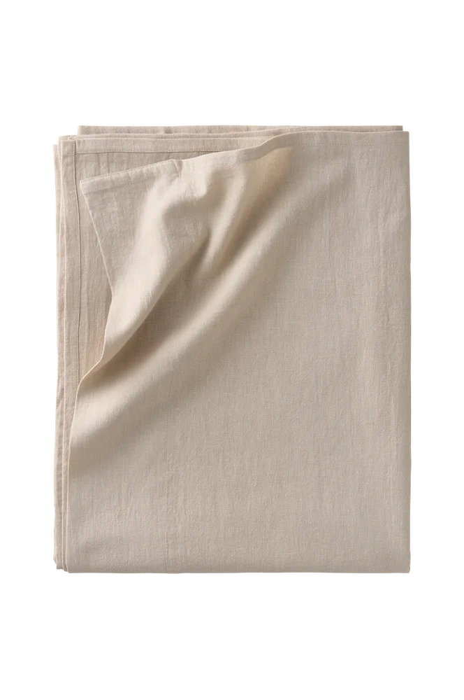 Laken Elly i resirkulert halvlinne – Beige – Tekstiler | m v:2691332