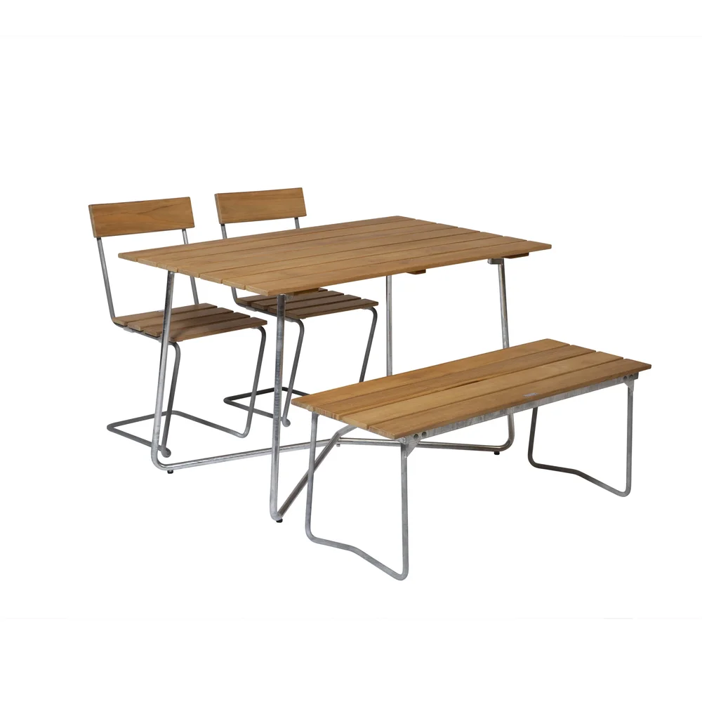Grythyttan spisegruppe B25A + 2 stk Stol 1 + Benk 8 teak" v:4643696