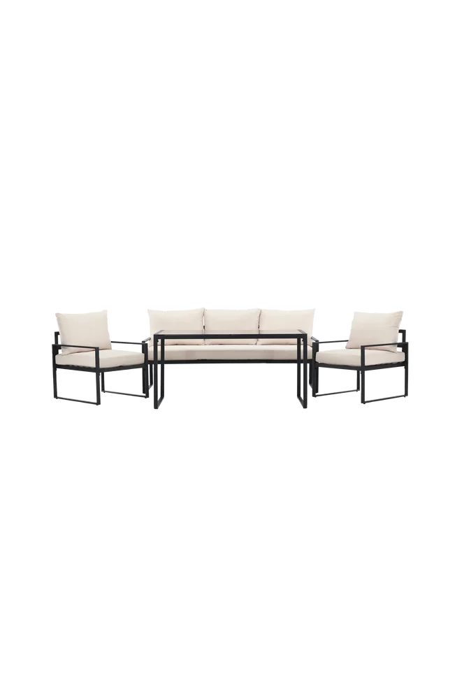 Catania Sofasett – Svart – Utemøbler & hage | m v:6369698