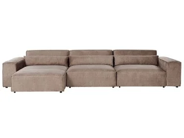 Modulær hjørnesofa 4-seters HELLNAR Lysebrun Høyrevendt v:4560839 Modulær hjørnesofa 4-seters HELLNAR Lysebrun Høyrevendt v:4560839